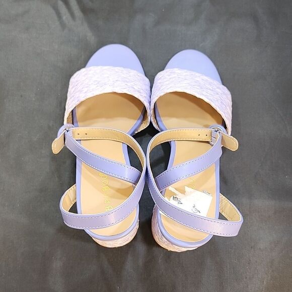 BRAND NEW BAMBOO MADDY-02 RAFFIA BLOCK HEEL BRAIDED STRAP SANDAL - Picture 7 of 16